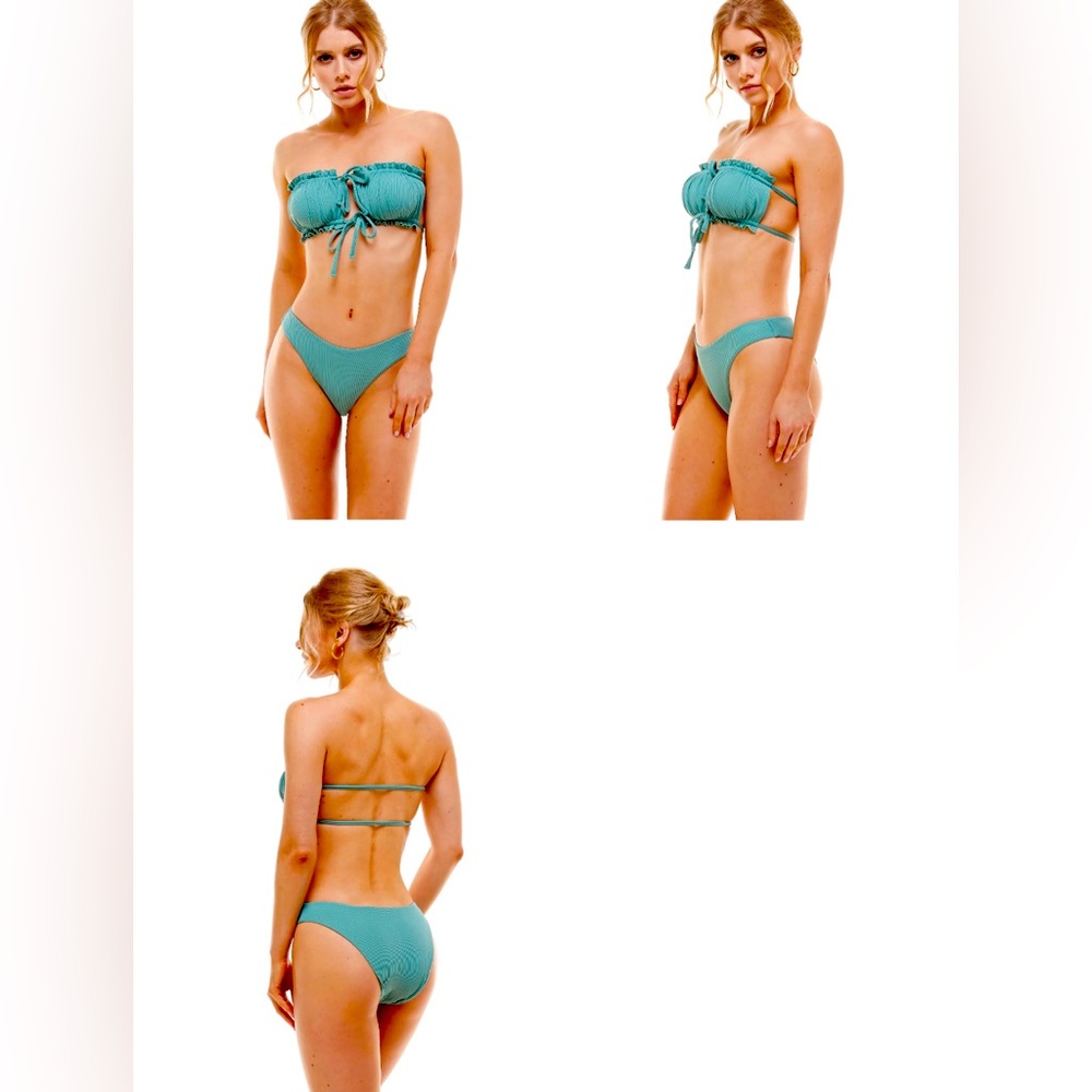 Tegan luxe ribbed bikini set, size XS, NWOT, never worn